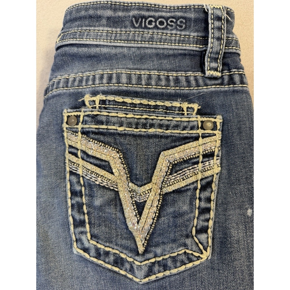 Vigoss Heritage Fit Slim Boot Jeans Women's Bootcut Medium Wash Stretch Denim - Picture 2 of 16